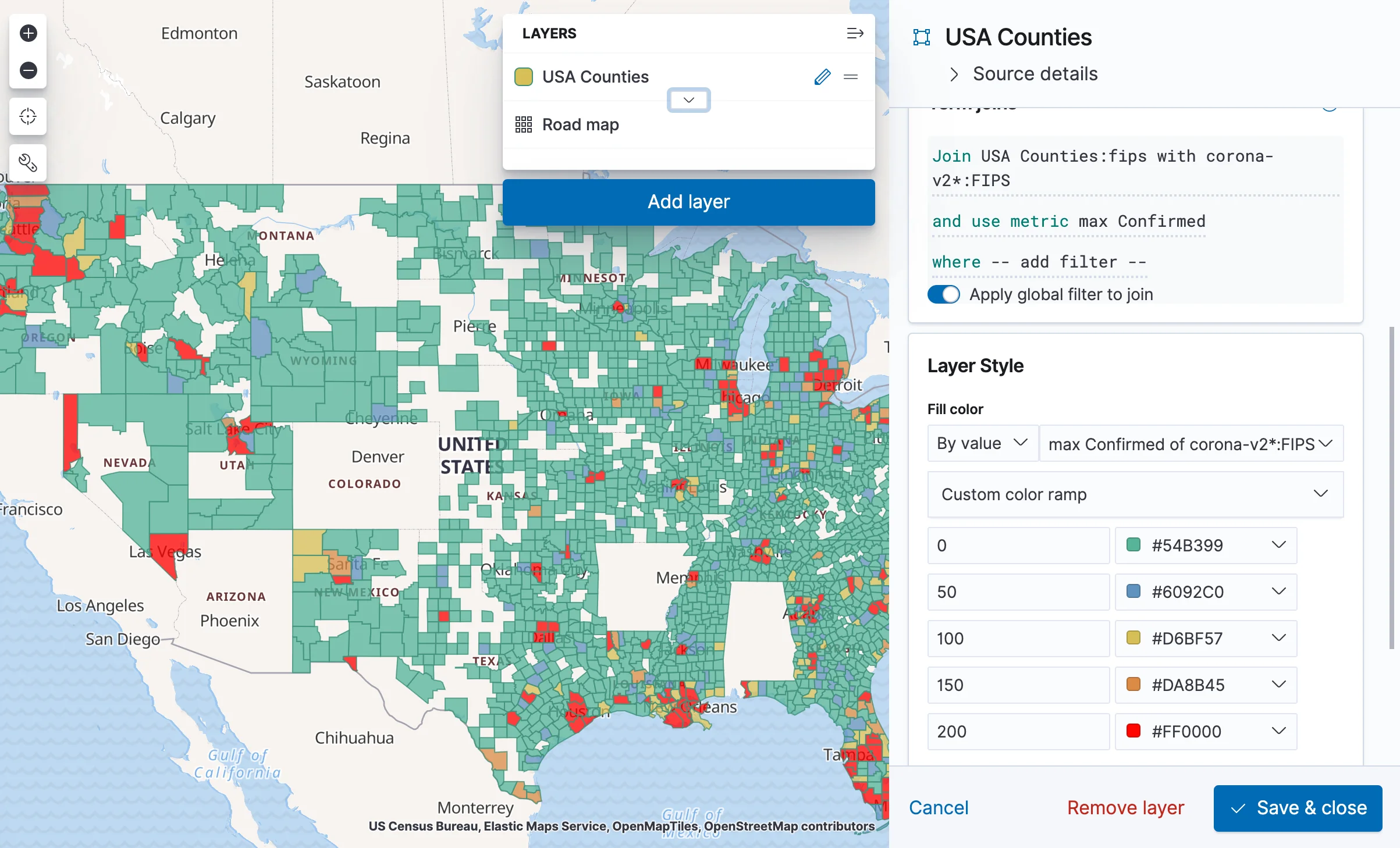 Using Elastic Maps to visualize Covid-19 spread - Part 3