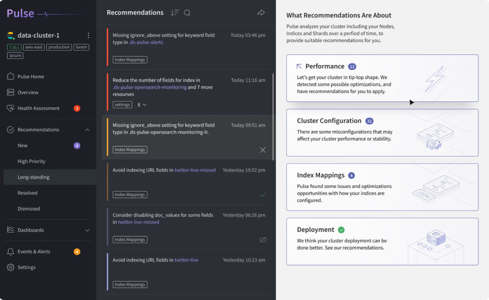 OpenSearch support via Pulse