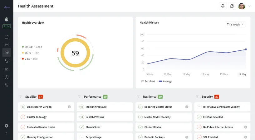 Inside Pulse health assessments page
